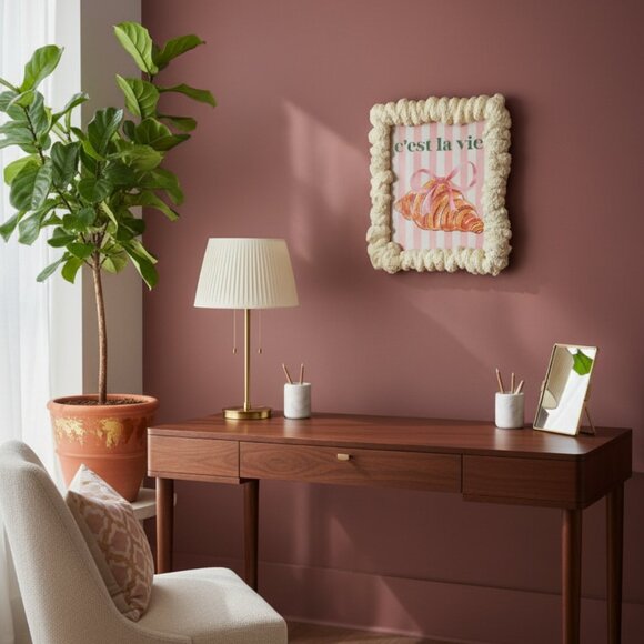 GORGEOUS and Cute Foam Frame "C'est la Vie" Croissant Home Decor Handmade - Picture 3 of 3